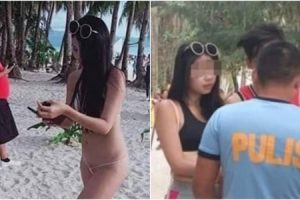 “Ka veshur një copë rripi”/ Turistja me biki të ‘vogla’ arrestohet nga policia