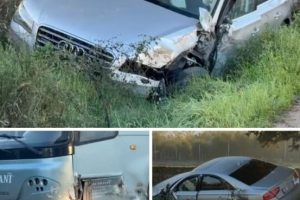 Aksident në aksin Fier- Levan, përplaset me autobusin, “Audi” përfundon në kanal