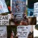 “Kjo tokë ka zot popullin”/ Pankartat pikante në protestën e djeshme, qytetarët kërkojnë dorëheqjen e kryeministrit: Tirana s’është filtër Instagrami o shefi